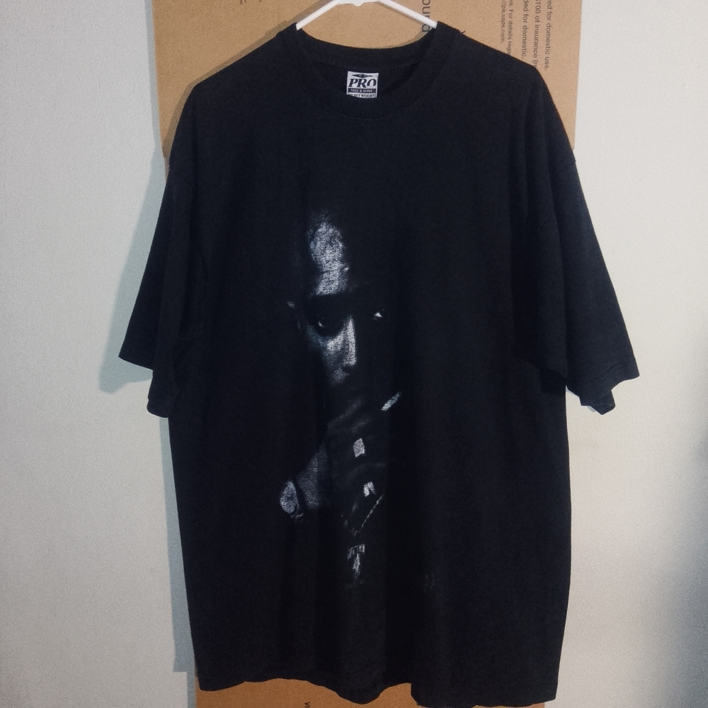 Vintage 90s Tupac 2pac Shakur Hip Hop Rap Tee Tshirt Men XL Tall Black